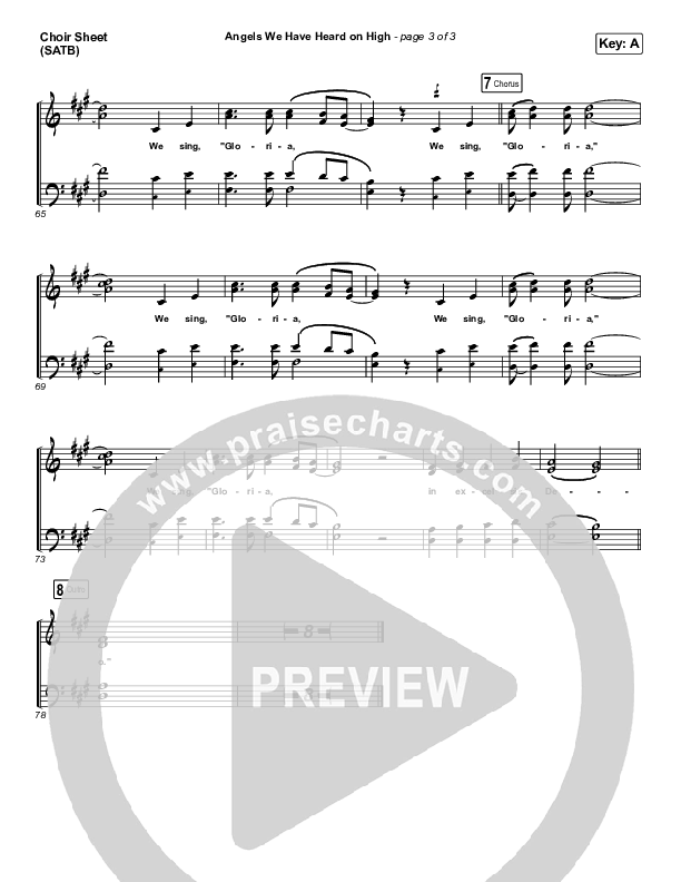Angels We Have Heard On High Choir Sheet (SATB) (Elevation Worship)