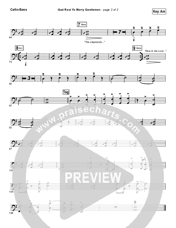 God Rest Ye Merry Gentlemen Cello/Bass (Keith & Kristyn Getty)