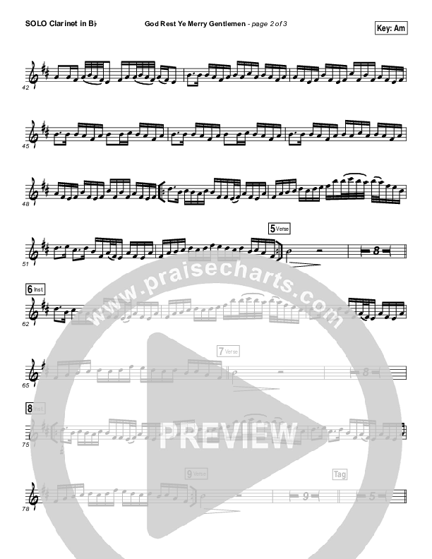 God Rest Ye Merry Gentlemen Clarinet 1/2 (Keith & Kristyn Getty)