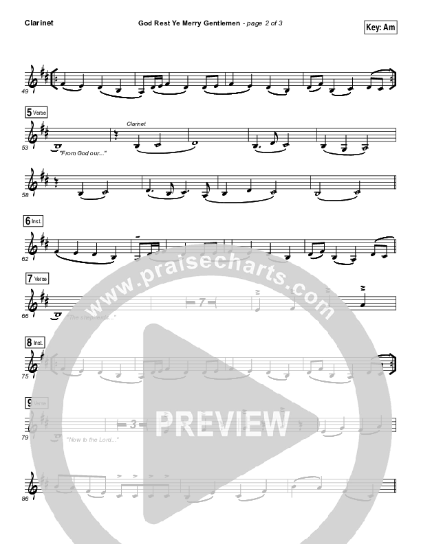 God Rest Ye Merry Gentlemen Clarinet (Keith & Kristyn Getty)