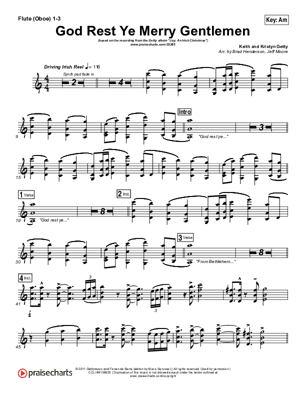 God Rest Ye Merry Gentlemen Wind Pack (Keith & Kristyn Getty)