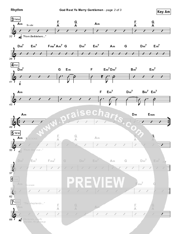 God Rest Ye Merry Gentlemen Rhythm Chart (Keith & Kristyn Getty)