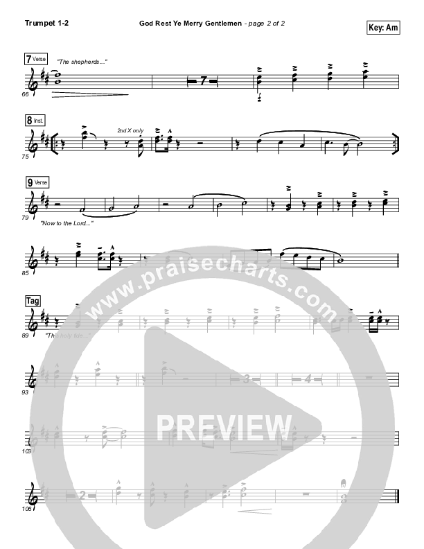 God Rest Ye Merry Gentlemen Trumpet 1,2 (Keith & Kristyn Getty)