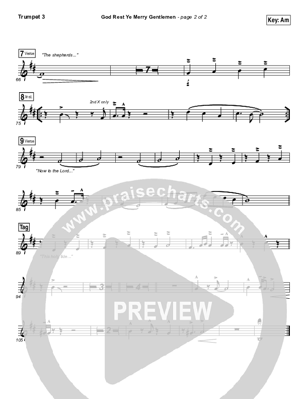 God Rest Ye Merry Gentlemen Trumpet 3 (Keith & Kristyn Getty)