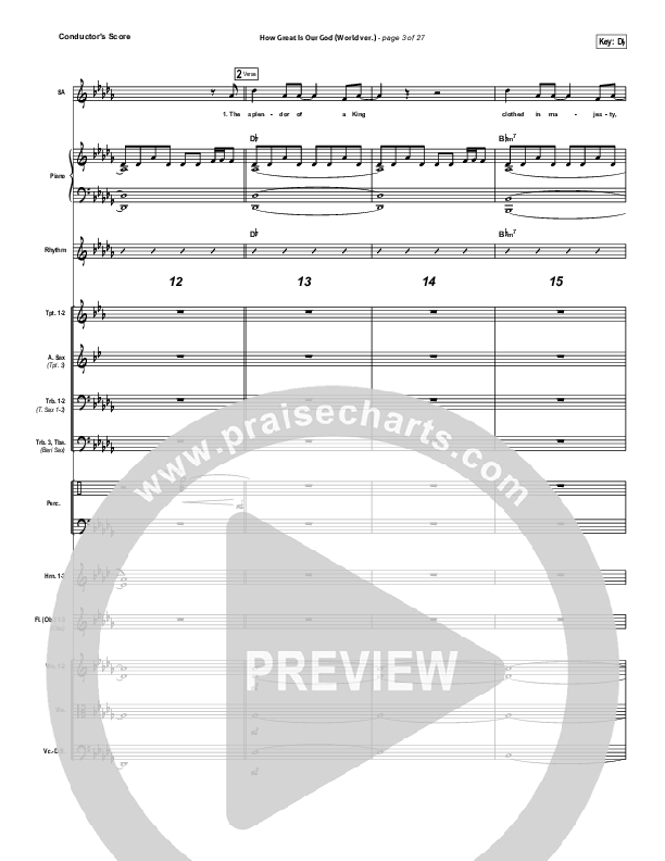 How Great Is Our God (World Edition) Conductor's Score (Chris Tomlin)
