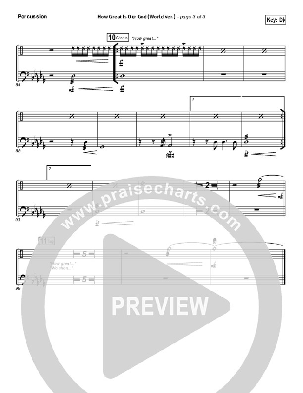 How Great Is Our God (World Edition) Percussion (Chris Tomlin)