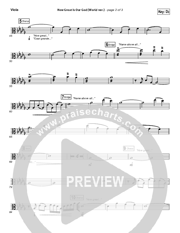 How Great Is Our God (World Edition) Viola (Chris Tomlin)