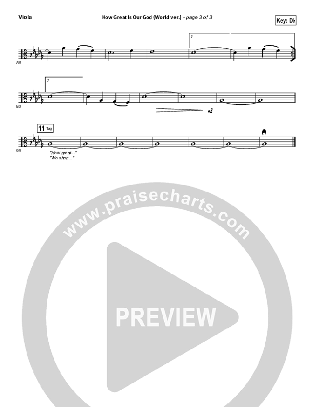 How Great Is Our God (World Edition) Viola (Chris Tomlin)