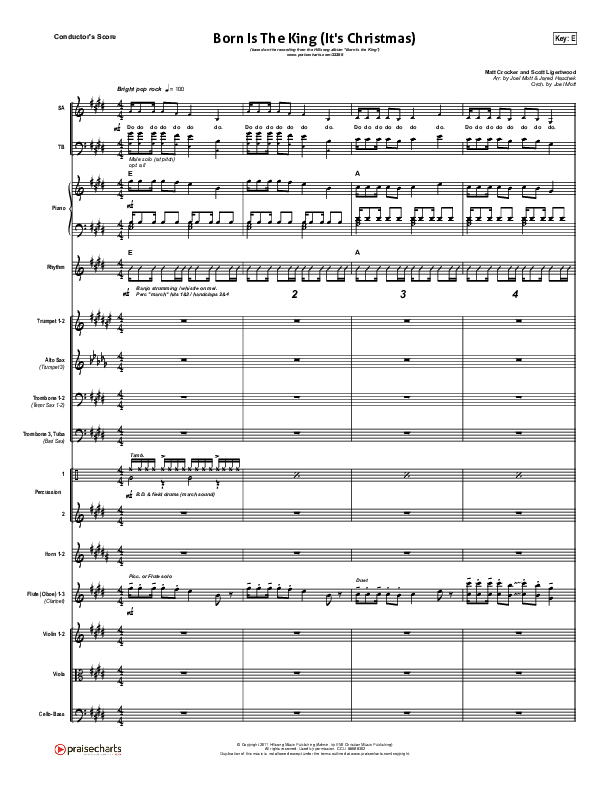 Born Is The King (It's Christmas) Orchestration (Hillsong Worship)