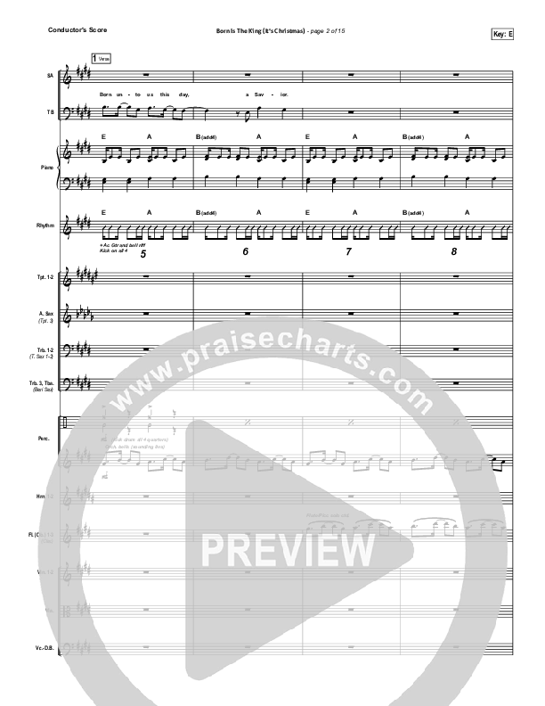 Born Is The King (It's Christmas) Orchestration (Hillsong Worship)