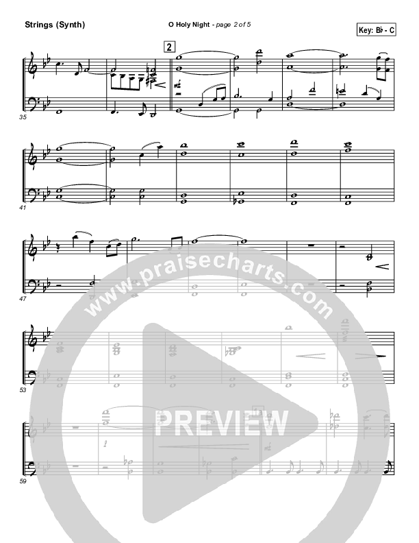 O Holy Night Synth Strings (PraiseCharts Band / Arr. Daniel Galbraith)