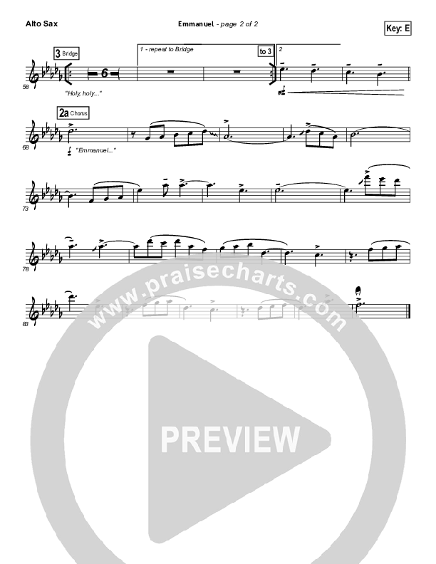 Emmanuel Alto Sax (Hillsong Worship)