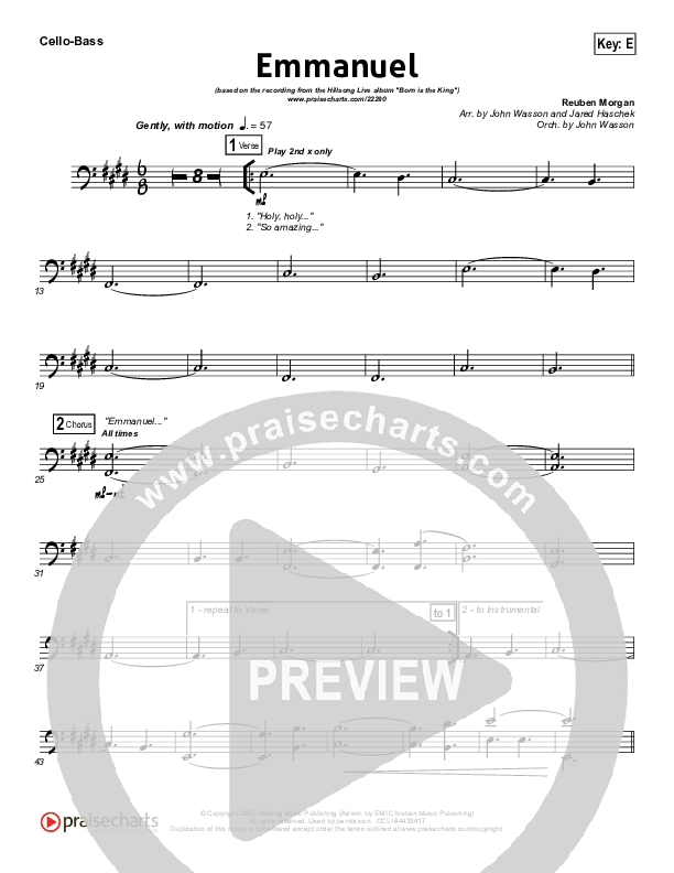 Emmanuel Cello/Bass (Hillsong Worship)