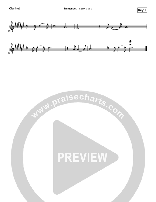 Emmanuel Clarinet (Hillsong Worship)