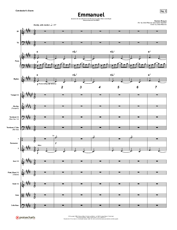 Emmanuel Conductor's Score (Hillsong Worship)