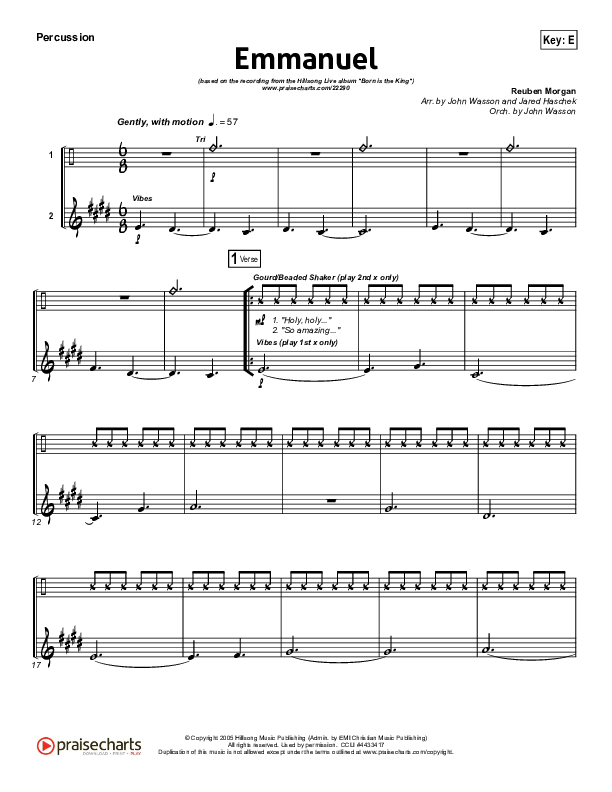 Emmanuel Percussion (Hillsong Worship)