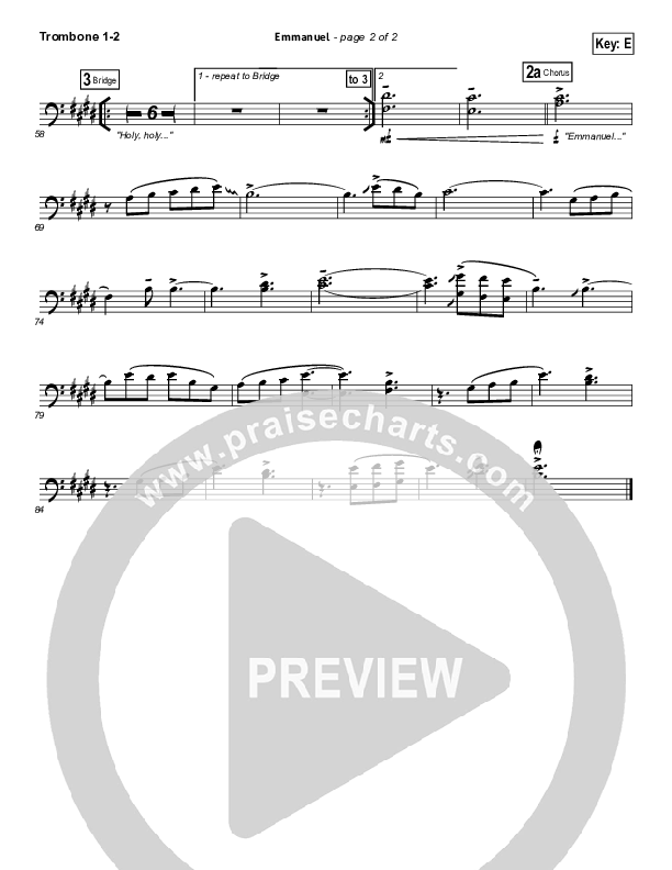 Emmanuel Trombone 1/2 (Hillsong Worship)