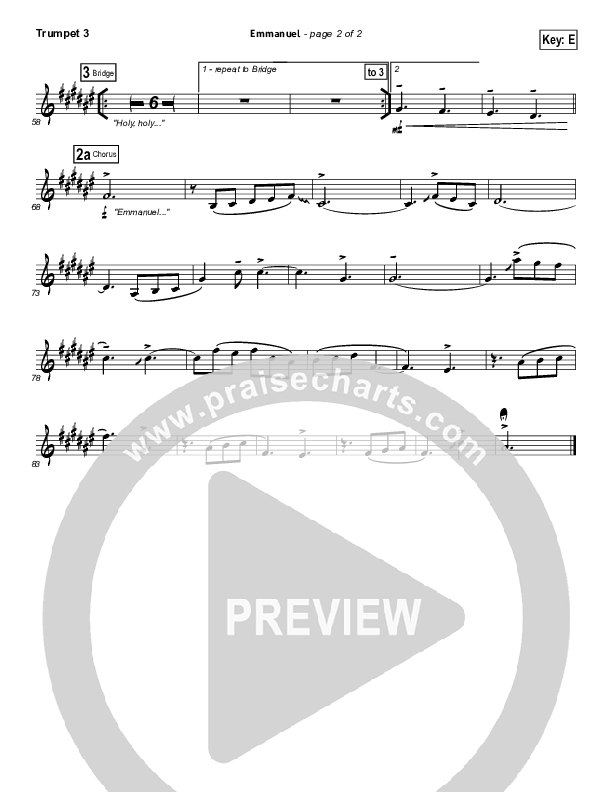 Emmanuel Trumpet 3 (Hillsong Worship)