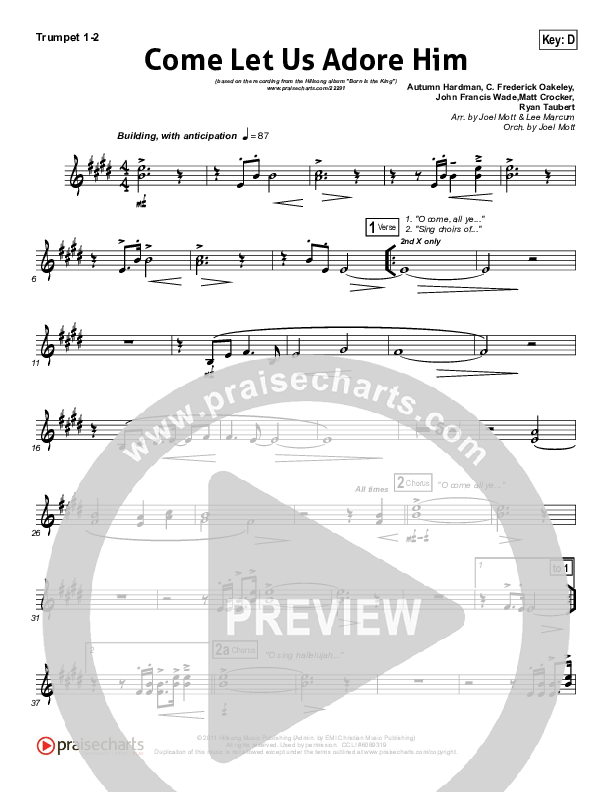 Come Let Us Adore Him Brass Pack (Hillsong Worship)