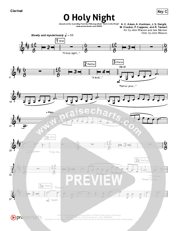 O Holy Night Wind Pack (Hillsong Worship)