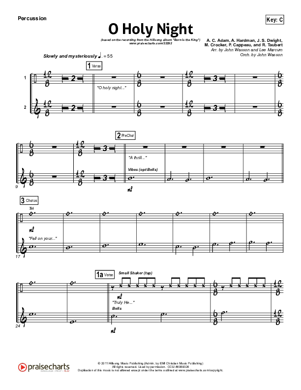 O Holy Night Percussion (Hillsong Worship)