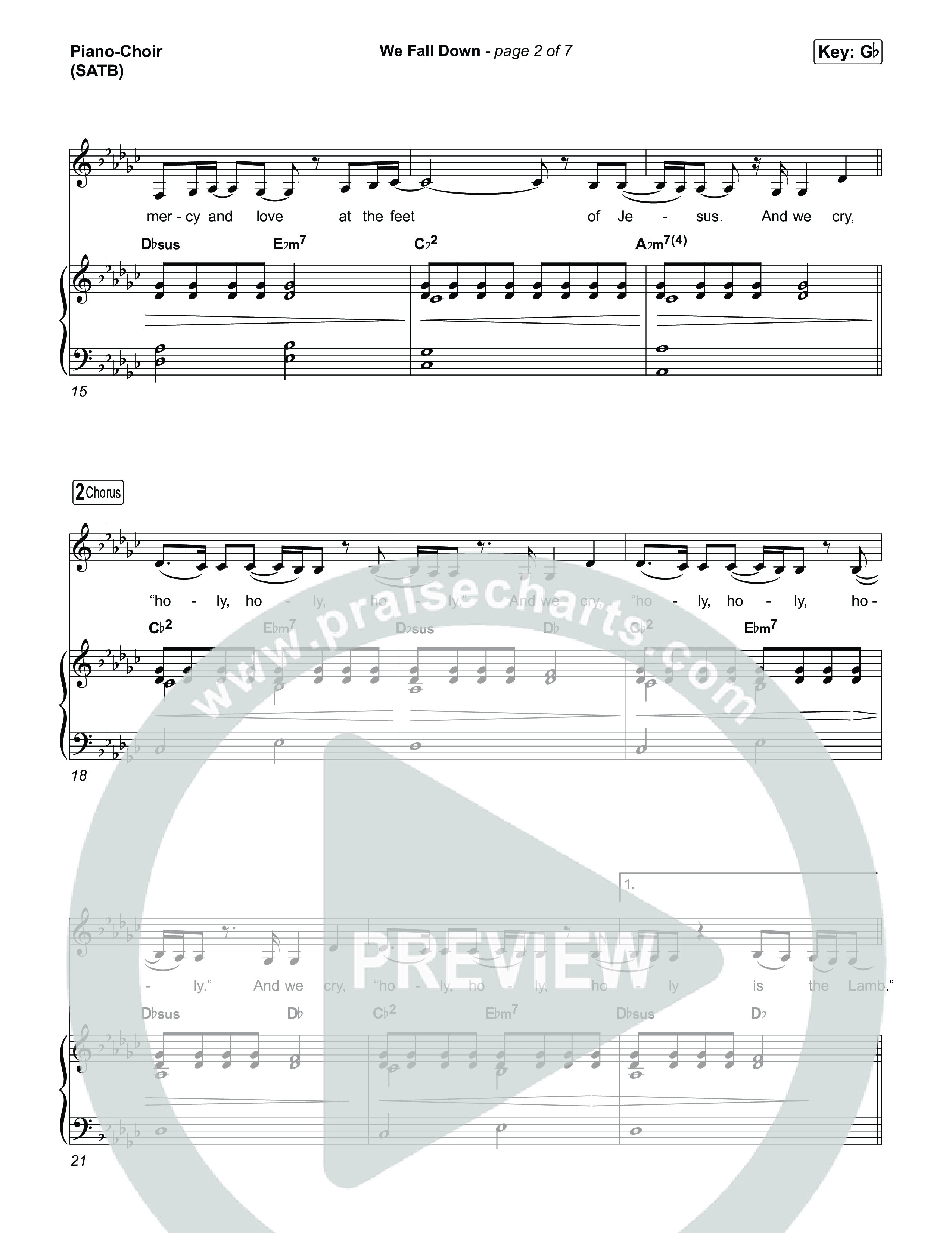 We Fall Down Piano/Vocal Pack (Chris Tomlin)