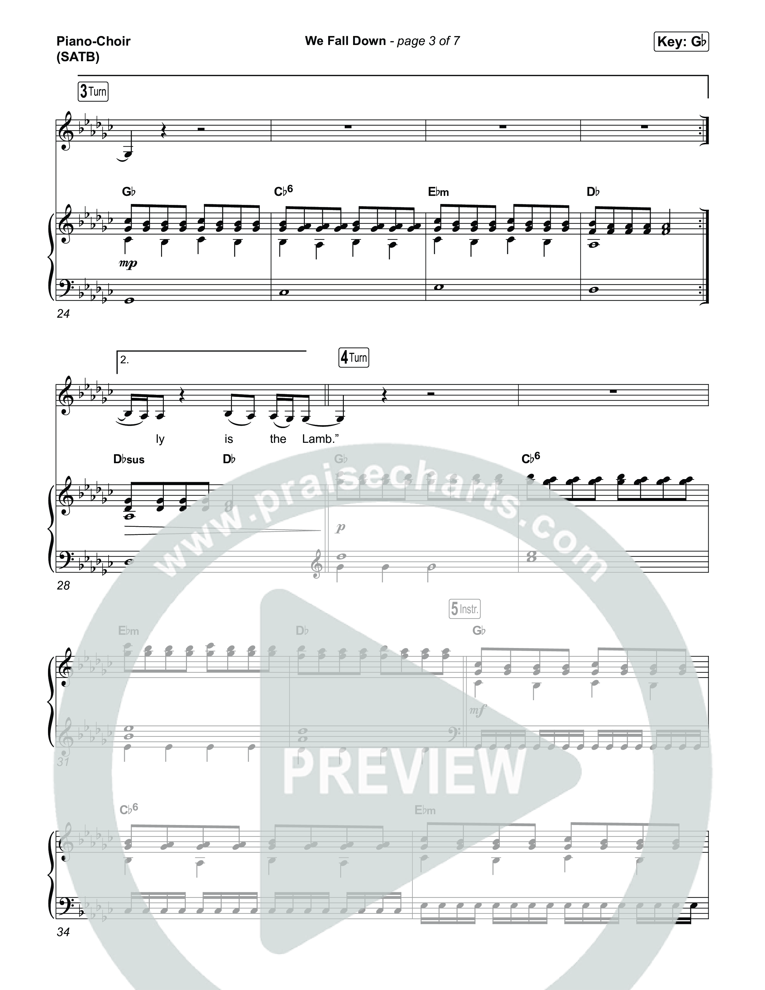 We Fall Down Piano/Vocal Pack (Chris Tomlin)