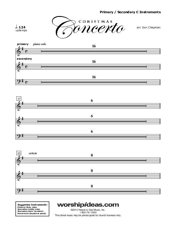 Christmas Concerto (Instrumental) C Instruments (Don Chapman)