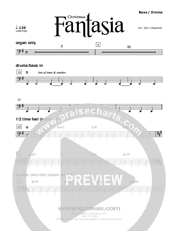 Christmas Fantasia (Instrumental) Bass Guitar (Don Chapman)