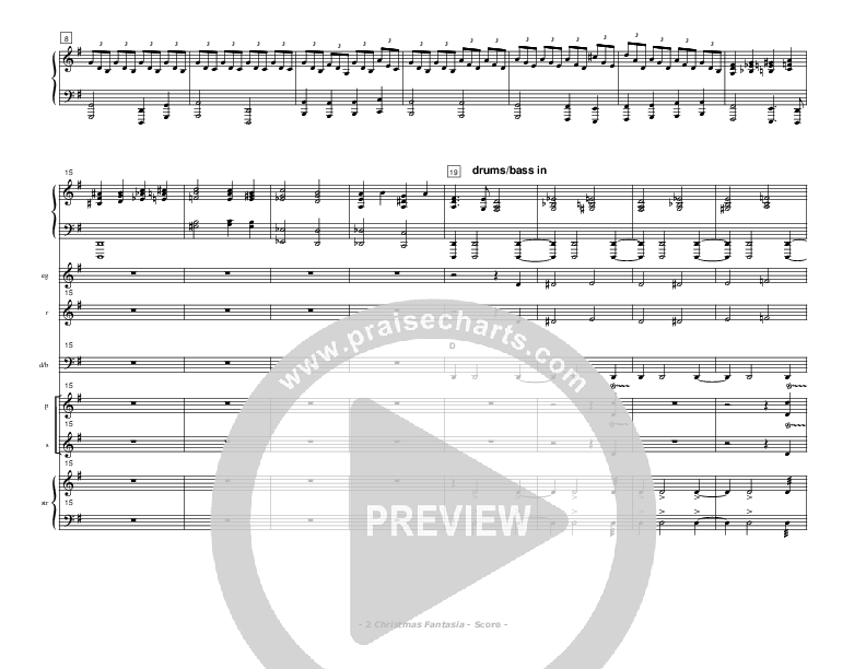 Christmas Fantasia (Instrumental) Conductor's Score (Don Chapman)