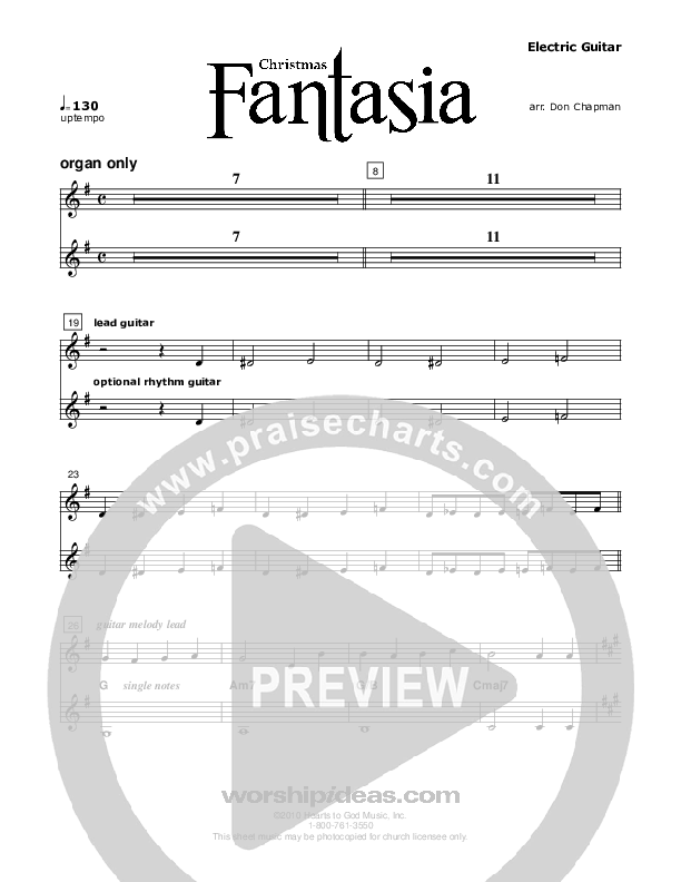 Christmas Fantasia (Instrumental) Electric Guitar (Don Chapman)