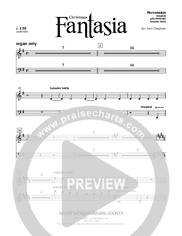 Christmas Fantasia (Instrumental) Percussion (Don Chapman)