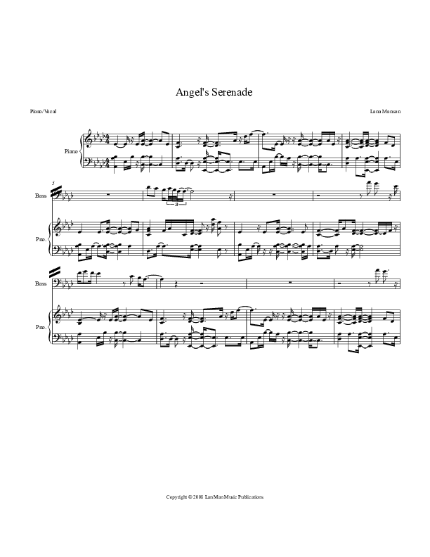 Angel's Serenade Piano/Vocal (Voices Of Levi Of St. James AME Church)