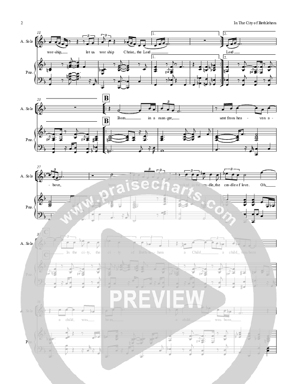 In The City Of Bethlehem Piano/Vocal (Voices Of Levi Of St. James AME Church)