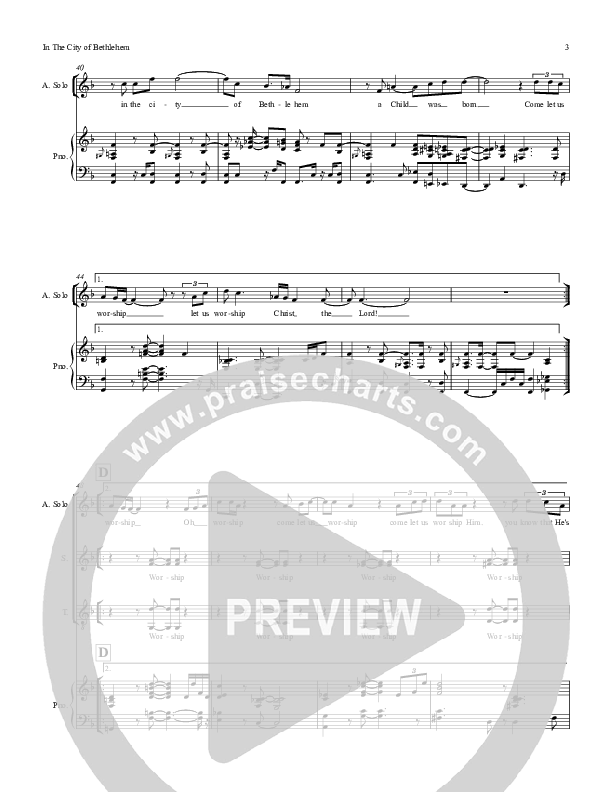 In The City Of Bethlehem Piano/Vocal (Voices Of Levi Of St. James AME Church)