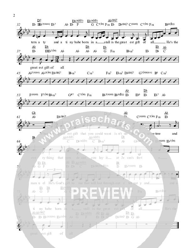 The Greatest Gift Of All  Lead Sheet (Voices Of Levi Of St. James AME Church)