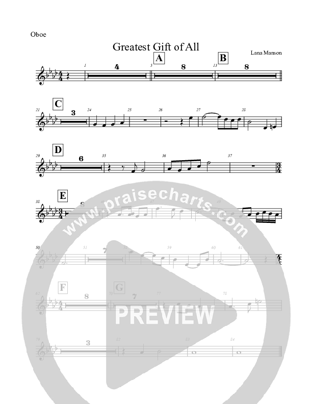 The Greatest Gift Of All  Oboe (Voices Of Levi Of St. James AME Church)