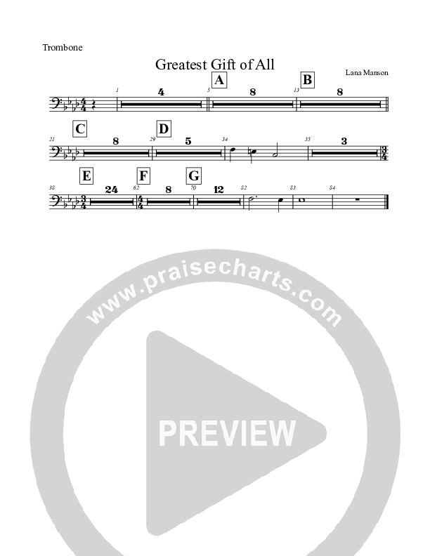 The Greatest Gift Of All Trombone (Voices Of Levi Of St. James AME Church)