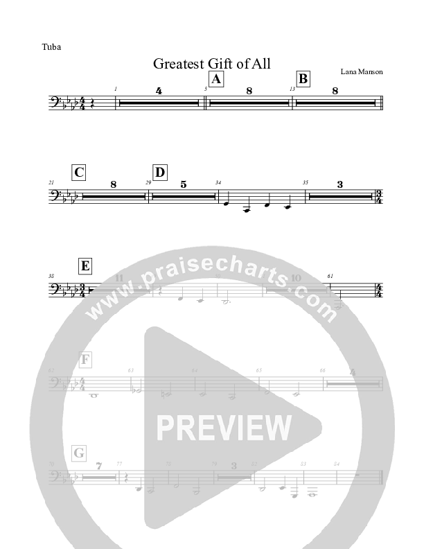 The Greatest Gift Of All  Tuba (Voices Of Levi Of St. James AME Church)