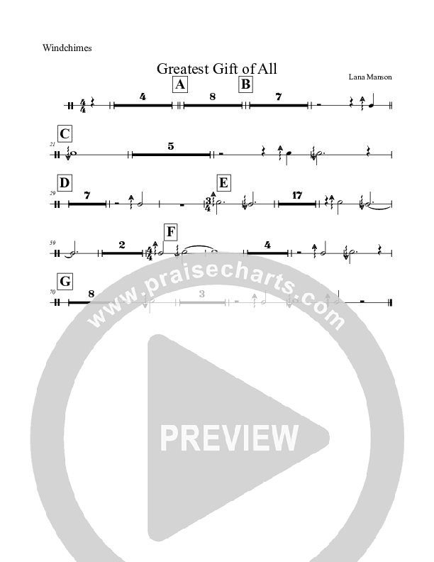 The Greatest Gift Of All Wind Chimes (Voices Of Levi Of St. James AME Church)