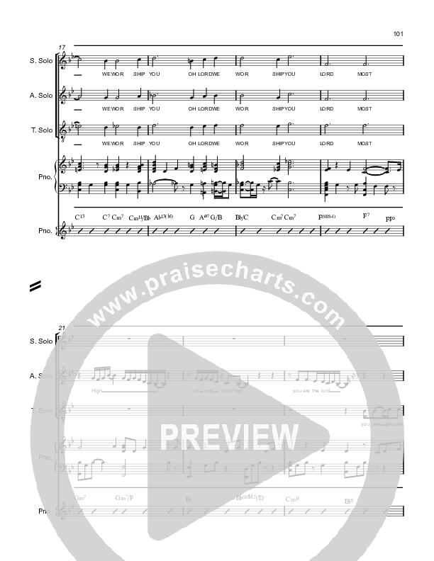 Oh Lord We Worship You  Piano/Vocal (SAT) (Voices Of Levi Of St. James AME Church)