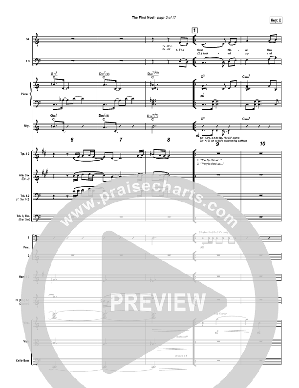 The First Noel Orchestration (PraiseCharts Band / Arr. Daniel Galbraith)
