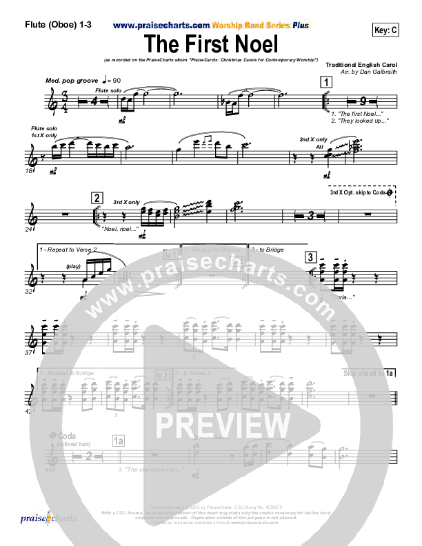 The First Noel Wind Pack (PraiseCharts Band / Arr. Daniel Galbraith)