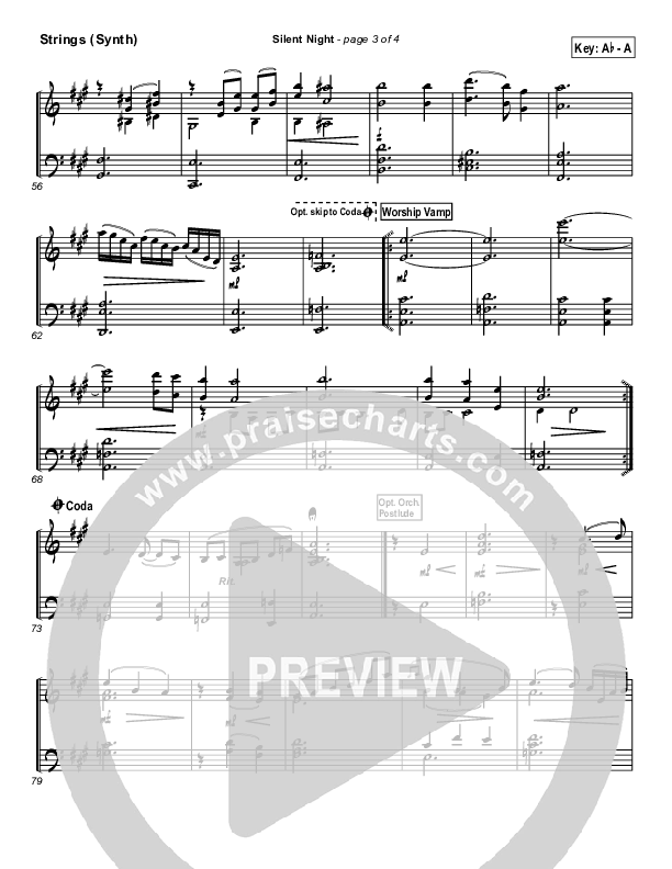 Silent Night String Pack (PraiseCharts Band / Arr. Daniel Galbraith)