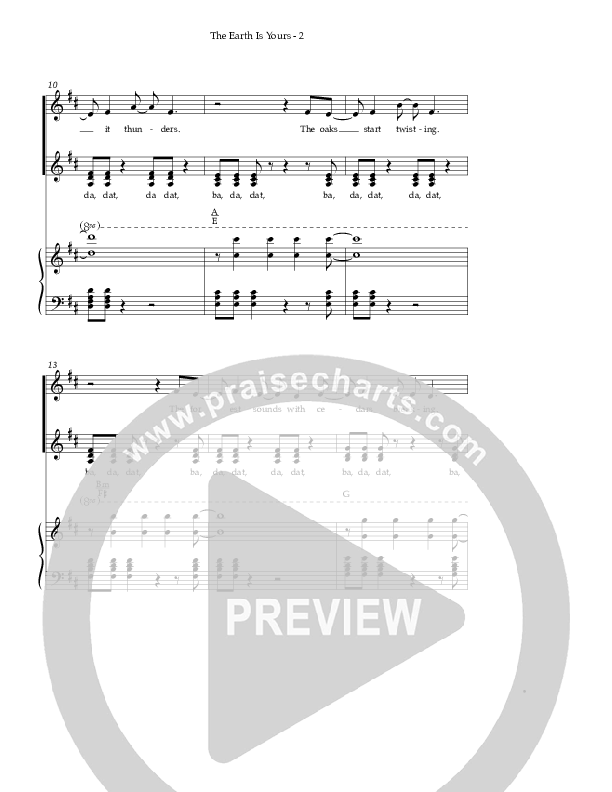 The Earth Is Yours (Choral Anthem SATB) Piano/Choir (SATB) (Gungor / NextGen Worship / Arr. Richard Kingsmore)