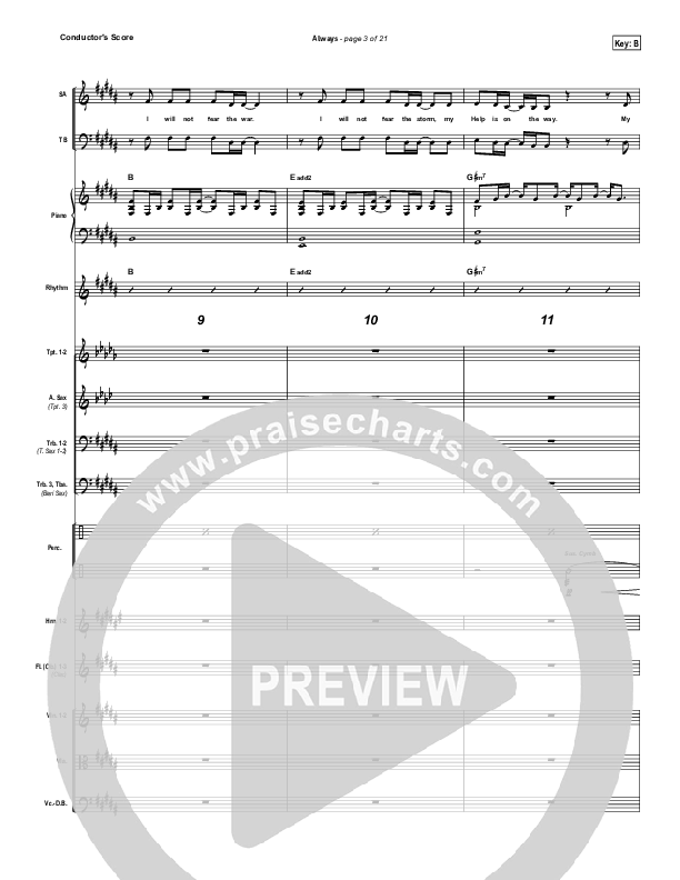Always (Choral Anthem SATB) Conductor's Score (Kristian Stanfill / NextGen Worship / Arr. Richard Kingsmore)