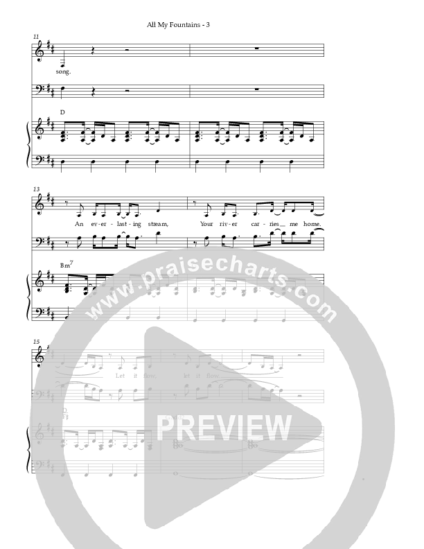 All My Fountains (Choral Anthem SATB) Piano/Choir (SATB) (Chris Tomlin / NextGen Worship / Arr. Richard Kingsmore)