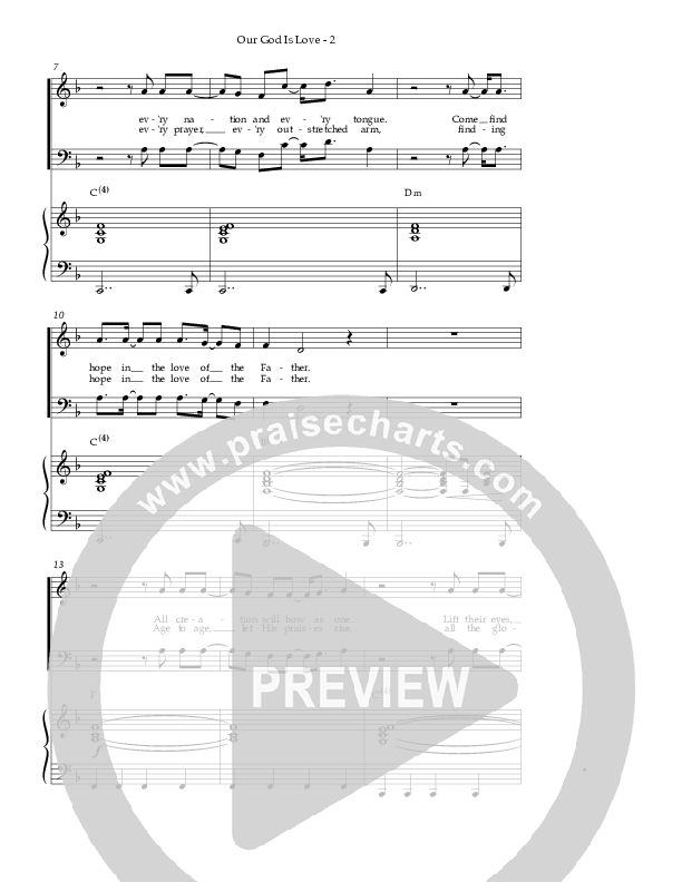 Our God Is Love (Choral Anthem SATB) Piano/Choir (SATB) (Hillsong Worship / Arr. Richard Kingsmore)