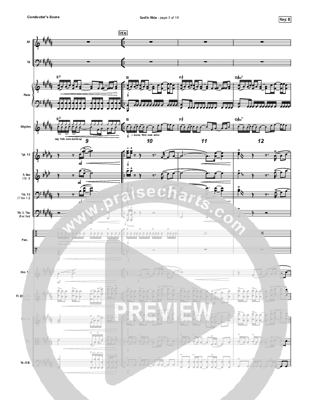God Is Able (Choral Anthem SATB) Conductor's Score (Hillsong Worship / Arr. Richard Kingsmore)