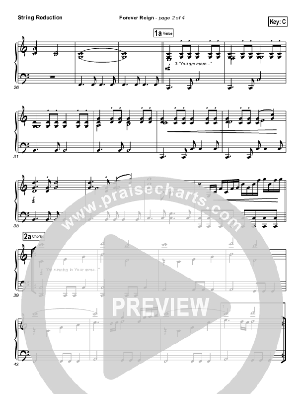 Forever Reign (Choral Anthem SATB) Synth Strings (Hillsong Worship / Arr. Richard Kingsmore)